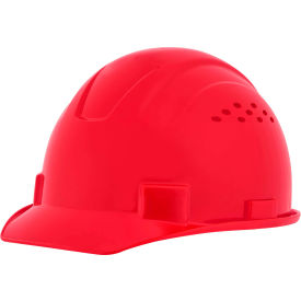 Sellstrom Mfg Co 20224 Jackson Safety Advantage Front Brim Hard Hat, Vented, 4-Pt. Ratchet Suspension, Red image.