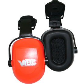 Sellstrom Mfg Co 20776 Jackson Safety Cap-Mounted Safety Ear Muffs, Noise Reducing & Dielectric, 22dB NRR, Orange image.