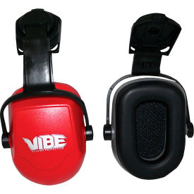 Sellstrom Mfg Co 20777 Jackson Safety Cap-Mounted Safety Ear Muffs, Noise Reducing & Dielectric, 25dB NRR, Red image.