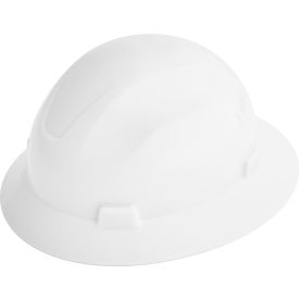 Sellstrom Mfg Co 20800 Jackson Safety Advantage Full Brim Hard Hat, Non-Vented, 4-Pt. Ratchet Suspension, White image.