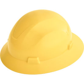 Sellstrom Mfg Co 20801 Jackson Safety Advantage Full Brim Hard Hat, Non-Vented, 4-Pt. Ratchet Suspension, Yellow image.