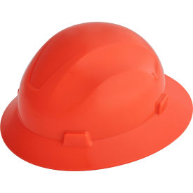 Sellstrom Mfg Co 20803 Jackson Safety Advantage Full Brim Hard Hat, Non-Vented, 4-Pt. Ratchet Suspension, Orange image.