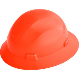 Sellstrom Mfg Co 20805 Jackson Safety Advantage Full Brim Hard Hat, Non-Vented, 4-Pt. Ratchet Suspension, Hi-Vis Orange image.