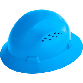 Sellstrom Mfg Co 20822 Jackson Safety Advantage Full Brim Hard Hat, Vented, 4-Pt. Ratchet Suspension, Blue image.