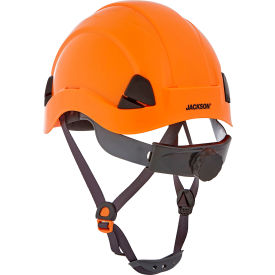 Sellstrom Mfg Co 20903 Jackson Safety CH-300 Climbing Industrial Hard Hat, Non-Vented, 6-Pt. Suspension, Orange image.