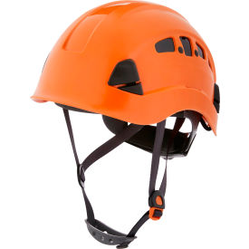Sellstrom Mfg Co 20923 Jackson Safety CH-400V Climbing Style Hard Hat, Industrial, 6-Pt. Suspension, Vented, Orange image.