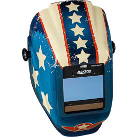 Sellstrom Mfg Co 46101 Jackson Safety Insight Variable ADF Welding Helmet, Shade 9-13, Stars & Scars - HLX-100 Series image.