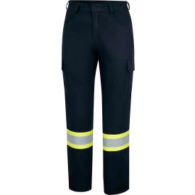 Oberon™ Hi-Vis Flame Resistant Safety Cargo Pant 40"" Waist x 32""L Inseam Navy
