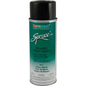 Seymour Of Sycamore Inc 98-3 Spruce General Use Spray Paint 16 Oz. Gloss Black 12 Cans/Case - 98-3 image.