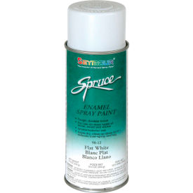 Spruce General Use Spray Paint 16 Oz. Flat White 12 Cans/Case - 98-12