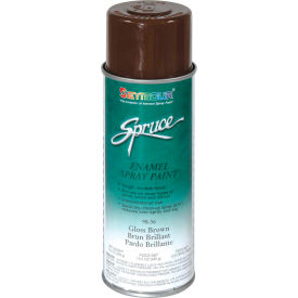 Spruce General Use Spray Paint 16 Oz. Gloss Brown 12 Cans/Case - 98-36