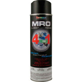 MRO Industrial Enamel 20 Oz. Flat Black 6 Cans/Case - 620-1433