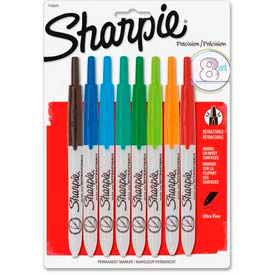 Sharpie® Retractable Permanent Marker Ultra Fine Assorted Ink 8/Set
