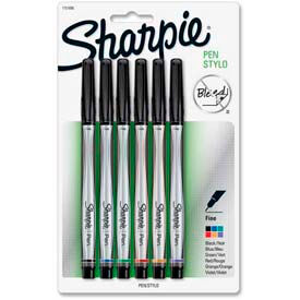 Sandford Ink Corporation 1976527 Sharpie® Marker Pen, Fine, Bleed-Resistant, Assorted Ink, 6/Pack image.