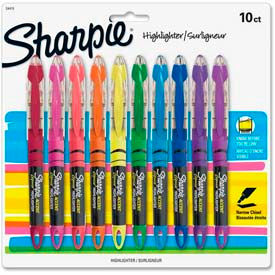 Sandford Ink Corporation 24415PP Sharpie® Accent Liquid Highlighter, Chisel Tip, Assorted Ink, 10/Set image.