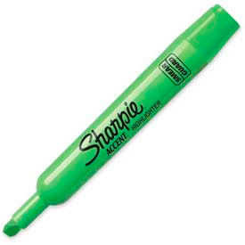 Sharpie® Accent Tank Highlighter Smear Guard Chisel Tip Green Ink Dozen