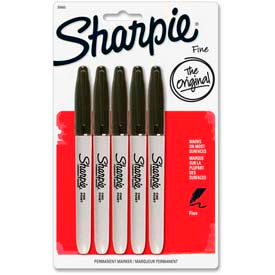 Sharpie® Permanent Marker Fine Point Black Ink 5/Pack