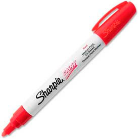 Sandford Ink Corporation 35550 Sharpie® Paint Marker, Oil-Based, Medium, Red Ink, 1 Each image.