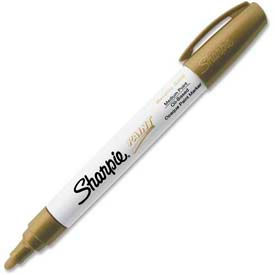 Sandford Ink Corporation 35559 Sharpie® Paint Marker, Oil-Based, Medium, Gold Ink, 1 Each image.