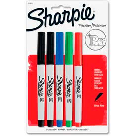 Sandford Ink Corporation 37675PP Sharpie® Permanent Marker, Waterproof, Ultra Fine, Assorted Ink, 5/Pack image.