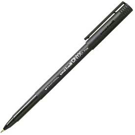 Sandford Ink Corporation 60143 Sanford® Onyx Rolling Ball Pen, Non-Refillable, 0.7mm, Black Ink, Dozen image.