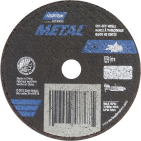 SAINT GOBAIN ABRASIVES 7660789453 Norton 07660789453 Metal Small Diameter Cut-Off Wheel 4" x .035" x 3/8" 60 Grit Alum. Oxide Type 1 image.