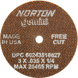 SAINT GOBAIN ABRASIVES 66243510627 Norton 66243510627 Gemini Small Diameter Cut-Off Wheel 3" x .035" x 1/4" 60 Grit Alum. Oxide Type 1 image.