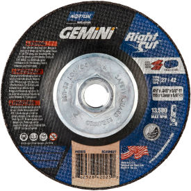 SAINT GOBAIN ABRASIVES 66252842025 Norton 66252842025 Gemini Right Angle Cut-Off Wheel 4-1/2" x .045" x 5/8 - 11" 24 Grit Alum. Ox. T27 image.