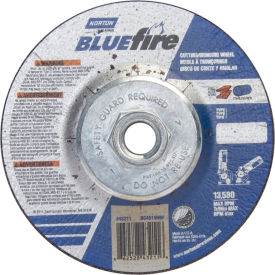 SAINT GOBAIN ABRASIVES 66252843211 Norton 66252843211 BlueFire Grinding and Cutting Wheel 4-1/2" x 1/8" x 5/8 - 11" Zirconia / Alum. image.