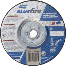 SAINT GOBAIN ABRASIVES 66252843215 Norton 66252843215 BlueFire Grinding and Cutting Wheel 5" x 1/8" x 5/8 - 11" Zirconia / Alum. Oxide image.