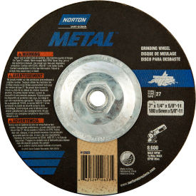 SAINT GOBAIN ABRASIVES 66252912633 Norton 66252912633 Metal Grinding Wheel 7" x 1/4" x 5/8 - 11" 24 Grit Aluminum Oxide image.