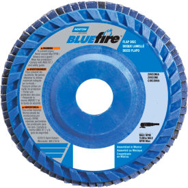 SAINT GOBAIN ABRASIVES 66623399140 Norton 66623399140 BlueFire Plastic Flat Flap Disc T27 4-1/2" x 7/8" P36 Grit Zirconia Alumina image.