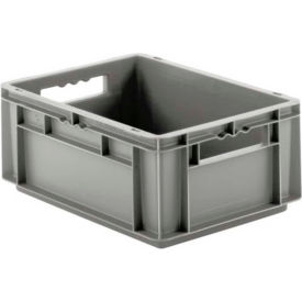 Schaeffer Material EF4170.HGY1 SSI Schaefer Euro-Fix Solid Container EF4170 - 16" x 12" x 7", Gray image.
