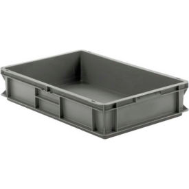 Schaeffer Material EF6120.HHCGY1 SSI Schaefer Euro-Fix Solid Container EF6120 - 24" x 16" x 5", Gray image.