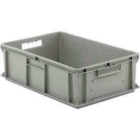 Schaeffer Material EF6180.GY1 SSI Schaefer Euro-Fix Solid Container EF6180 - 24" x 16" x 7", Gray image.