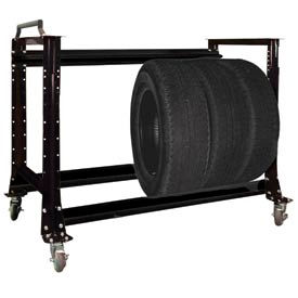 Shure Manufacturing Corporation 973763-GB Tire Cart 54-1/2"W x 25-5/8"D x 41"H-Gloss Black image.