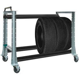 Shure Manufacturing Corporation 973763-SG Tire Cart 54-1/2"W x 25-5/8"D x 41"H-Sebring Grey image.