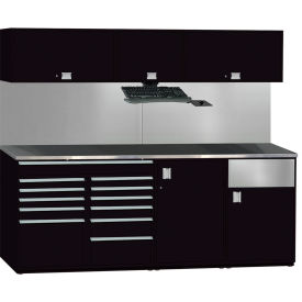 Shuretech Workbench System 9 Drawers 96""W x 29""D Black