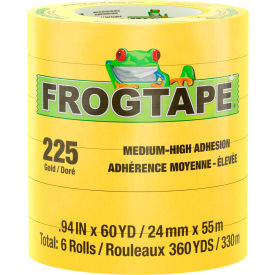 Shurtape Technologies 105320 FrogTape® Performance Grade, Moderate Temperature Masking Tape, Gold, 24mm x 55m - Case of 48 image.