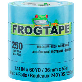 Shurtape Technologies 105328 FrogTape® Performance Grade, Moderate Temp Masking Tape, Light Blue, 36mm x 55m - Case of 32 image.