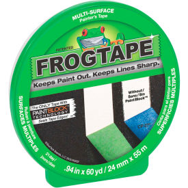 Shurtape Technologies 127624 FrogTape® Painters Tape, Multi-Surface, Green, 24mm x 55m - Case of 36 image.