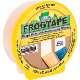 Shurtape Technologies 142920 FrogTape® Painters Tape, Delicate Surface, Yellow, 48mm x 55m - Case of 8 image.