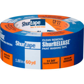 Shurtape Technologies 202880 Shurtape® 14-Day ShurRELEASE® Blue Painters Tape, Multi-Surface, 48mm x 55m - Case of 24 image.