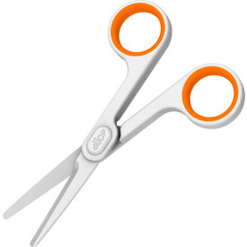 All Purpose Small Scissors, Straight, 5-9/16"L, White/Orange view 2