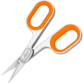 All Purpose Small Scissors, Straight, 5-3/16"L, White/Orange view 2