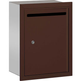 Salsbury Industries 2245ZP Letter Box 2245ZP - 15"W x 6-3/4"D x 19"H Standard, Recessed Mounted, Bronze Private Access image.