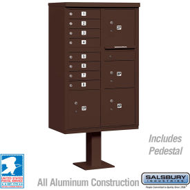 Salsbury 3300 Cluster Box Unit 8 A Doors 4 Parcel Lockers Type VI Bronze 