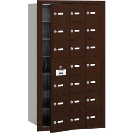 Salsbury Industries 3621ZFU 4B+ Horizontal Mailbox, 21 A Doors (20 usable), Front Loading, Bronze, USPS Access image.