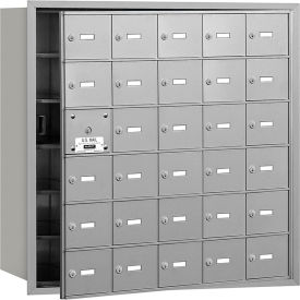 Salsbury Industries 3630AFU 4B+ Horizontal Mailbox, 30 A Doors (29 usable), Front Loading, Aluminum, USPS Access image.