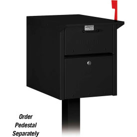 Salsbury Industries 4350BLK Locking Security Mailbox 4350BLK - Black, USPS Approved image.